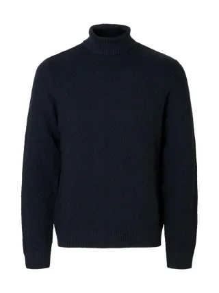 Selected - Rollkragenpullover - Slhtrevor blau - Gr. - M