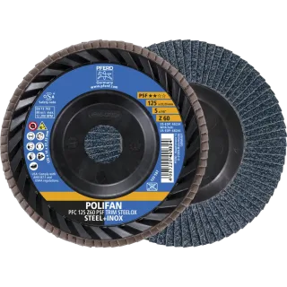 PFERD TOOLS POLIFAN Fächerscheibe PFC konisch Universallinie PSF TRIM STEELOX für Stahl/Edelstahl - 67771126