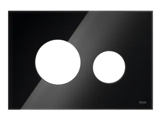 Tece loop Blende für WC-Betätigungsplatte Glas schwarz glänzend, 9240674 9240674