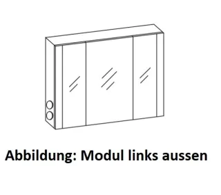 Artiqua LED-Spiegelschrank , Castello Eiche quer NB, 071-SET-2-92-LA-426 071-SET-2-92-LA-426