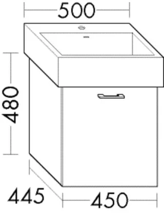 Burgbad Waschtischunterschrank Sys30 PG1 Aqua 480x450x445 Marone Dekor Trüffel, WWMC045F1718 WWMC045F1718