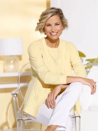 Classic Basics Ajourstrickjacke