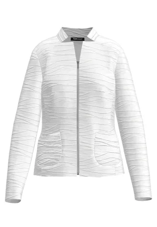 FRANK WALDER - Jerseyjacke NOS in femininen Farben ecru - Gr. - 48