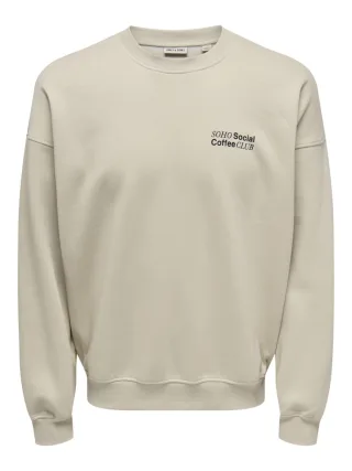 only & sons - Sweatshirt - Onssoho beige - Gr. - S