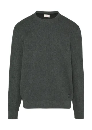 s.Oliver Red Label - Strickpullover aus Jacquard grau - Gr. - S