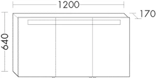 Burgbad Spiegelschrank Crono HGL 640x1200x170 Weiß Ultramatt, SPRZ120F5693 SPRZ120F5693