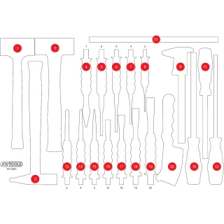 KS Tools Leere Schaumstoffeinlage zu 811.0021 - 811.0021-97
