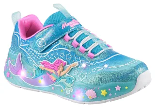 Skechers Sneaker "MERMAID DREAMS LIGHTS" Blink,-Klettschuh mit Applikation, Größenschablone zum Download