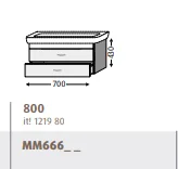 Sanipa Waschtischunterschrank mit Auszügen (2morrow) MM66615, Ulme Natural-Touch 430x700x430, MM6661 MM66615