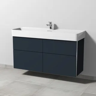 Sanipa 3way Waschtischunterbau zu Laufen VAL Waschtisch mit 4 Auszügen, Marine-Matt BP8251R