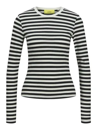 JJXX - JXCELINE GIGI STR LS STRIPE TEE JRS NOOS black - Gr. - XS