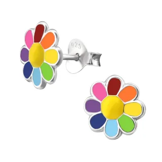 Blumen Ohrringe aus 925 Silber