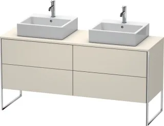 Duravit XSquare Konsolenwaschtischunterbau bodenstehend Taupe Matt 1600x548x778 mm - XS4927B9191 XS4927B9191