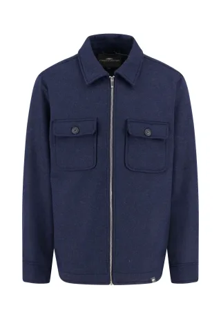 FYNCH-HATTON - Overshirt Melange dark navy - Gr. - M