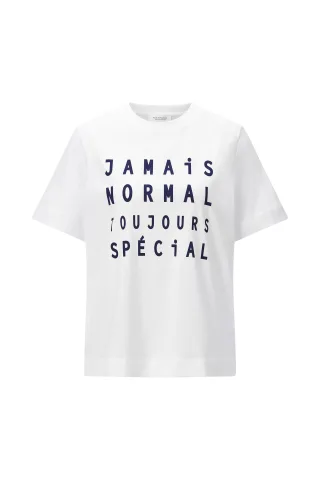 Rich & Royal - Easy Fit T-Shirt Wording Print white - Gr. - XS