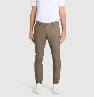MAC - MAC JEANS - Lennox, Light Printed Flannel beige - Gr. - 38/34