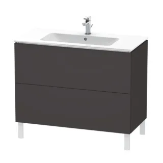 Duravit L-Cube Waschtischunterbau bodenstehend Graphit Supermatt 1020x481x704 mm - LC662708080 LC662708080