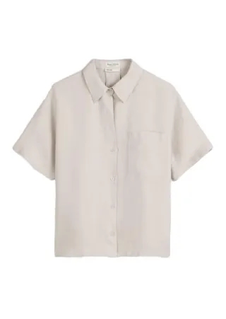Marc OPolo Casual - Relaxed Leinenbluse beige - Gr. - 36
