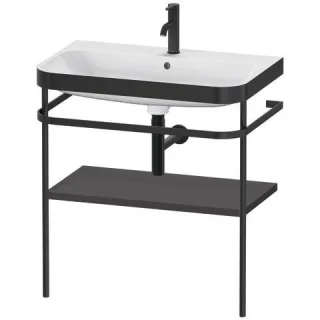 Duravit Happy D.2 Plus c-bonded Set mit Metallkonsole Graphit Supermatt 775x490x850 mm - HP4737O8080 HP4737O8080