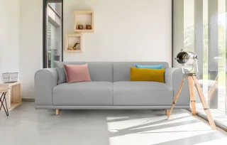 OTTO home 3-Sitzer "Maroon" in skandinavischem Design, mit losen Kissen