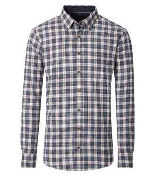 CASAMODA - Flanellhemd blau - Gr. - XXL
