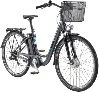 Telefunken "Multitalent RC822" 7 Gang Shimano Tourney Schaltwerk Kettenschaltung Frontmotor 250 W ca. 100 km Reichweite;2 V-Bremsen;Beleuchtung;Straßenzulassung, Elektrofahrrad, Damen Herren, 28 Zoll, 36,9 V, 531,3 Wh Akku, Pedelec