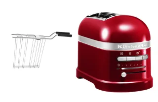 KitchenAid Toaster "Artisan 5KMT2204ECA Liebesapfel Rot" 2 kurze Schlitze für 2 Scheiben 1250 W mit Sandwichzange
