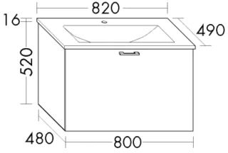 Burgbad Mineralguss Waschtisch-Set Sys30 PG4 Sana Lichtgrau Hochglanz/Alpinweiss, SFGJ082F3363C0001 SFGJ082F3363C0001