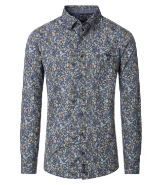 CASAMODA - Casual Fit: Freizeithemd blau - Gr. - XL