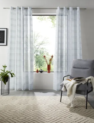 OTTO home Gardine "Sirii" Ösen 1 Stk. tlg. Halbtransparent, angenehme Haptik, mit Streifen, modern