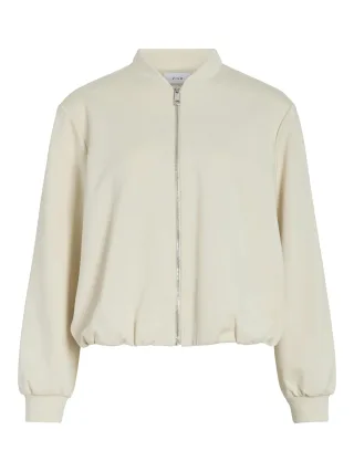 VILA - VIANYERA O-NECK L/S SHACKET Birch - Gr. - S