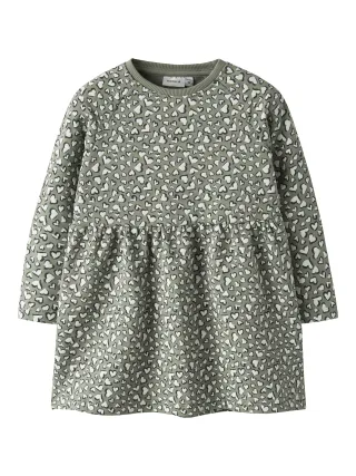 NAME IT - NMFBEARTA LS SWEAT DRESS UNB shadow - Gr. - 122