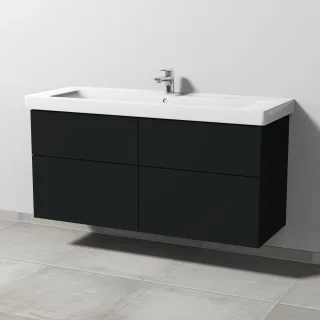 Sanipa 3way Waschtischunterbau zu Villeroy & Boch Subway 2.0 Waschtisch mit 4 Auszügen, Vulkan-Matt SP6161V