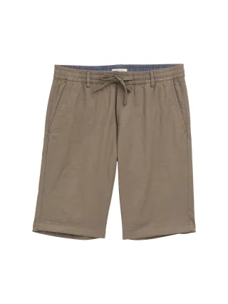 Tom Tailor - Regular Fit Shorts mit Leinenanteil smokey olive green - Gr. - M