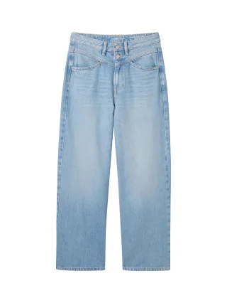 Tom Tailor - Culotte Jeans mit TENCEL™ Lyocell light stone bright blue denim - Gr. - 31/28