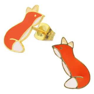 Fuchs Ohrringe vergoldet