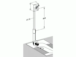 Schell Spülrohr für UP-WC VERONA 28x1x805mm 775390099
