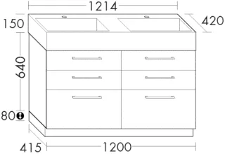 Burgbad Mineralguss Waschtisch-Set Crono HGL Salbeigrau Hochglanz/Weiß Velvet, SFAL121F5953C0037 SFAL121F5953C0037