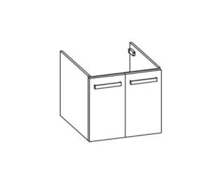 Artiqua 411 Waschtischunterschrank für Vero AIR 235060 Stahlgrau Metallic, 411-WU2T-D78-7141-88 411-WU2T-D78-7141-88