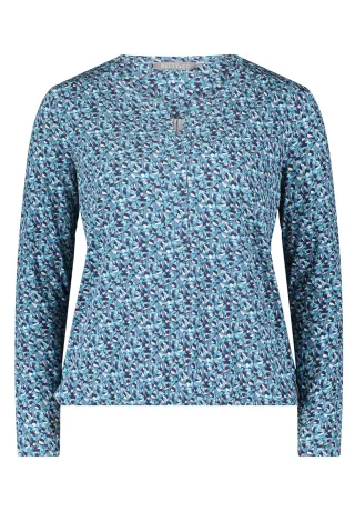 Betty & Co - Blusenshirt dunkelblau/grau - Gr. - L