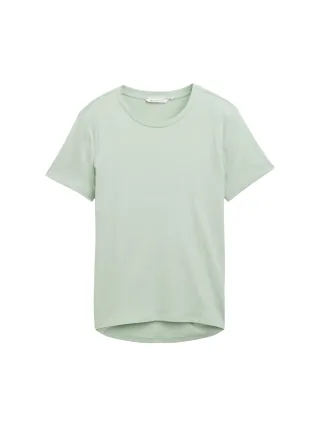 Denim Tom Tailor - High Low Fit T-Shirt fresh mint green - Gr. - XL