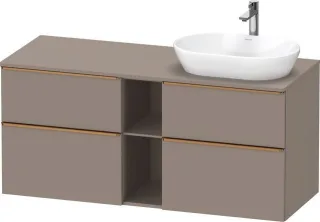 Duravit D-Neo Konsolenwaschtischunterbau wandhängend Basalt Matt 1400x550x664 mm - DE4970R04430000 DE4970R04430000