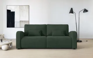 OTTO home 3-Sitzer "JIGGS wahlweise Schlafsofa mit Bettkasten, Maße B/H/T: 228/96/110 cm" Sofa mit Wellenunterfederung, enthält 2 Rückenkissen und 2 Zierkissen