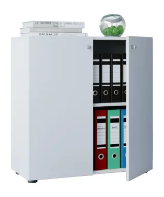 VCM Aktenschrank "Büroschrank Bücher Ordner Aktenschrank Lona 2fach" 1 Stk. tlg.