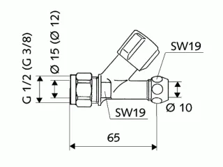 Schell Schrägsitzventil COMFORT 1/2"x15 chrom mit Klemmringverschr. KIWA 059130699
