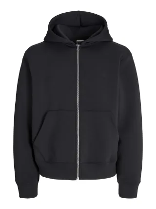 JACK&JONES - JCOCOVER SCUBA SWEAT ZIP HOOD SN black - Gr. - M