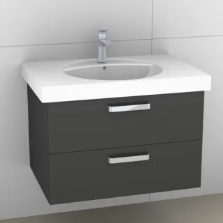 Artiqua 413 Waschtischunterschrank für Preciosa 124280, 124282 Anthrazit Hochglanz, 413-WU2L-K39-701 413-WU2L-K39-7015-51