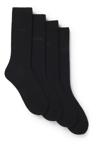 BOSS Socken "4PRSGiftset IconicCC" Neuheit, verstärkte Zehen- und Fersenpartie