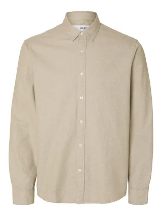 Selected - Hemd - Slhregnoah beige - Gr. - S