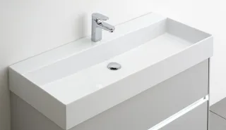 Artiqua 116 Keramikwaschtisch Weiß 1 großes Becken, 116-SWT-AC07 116-SWT-AC07